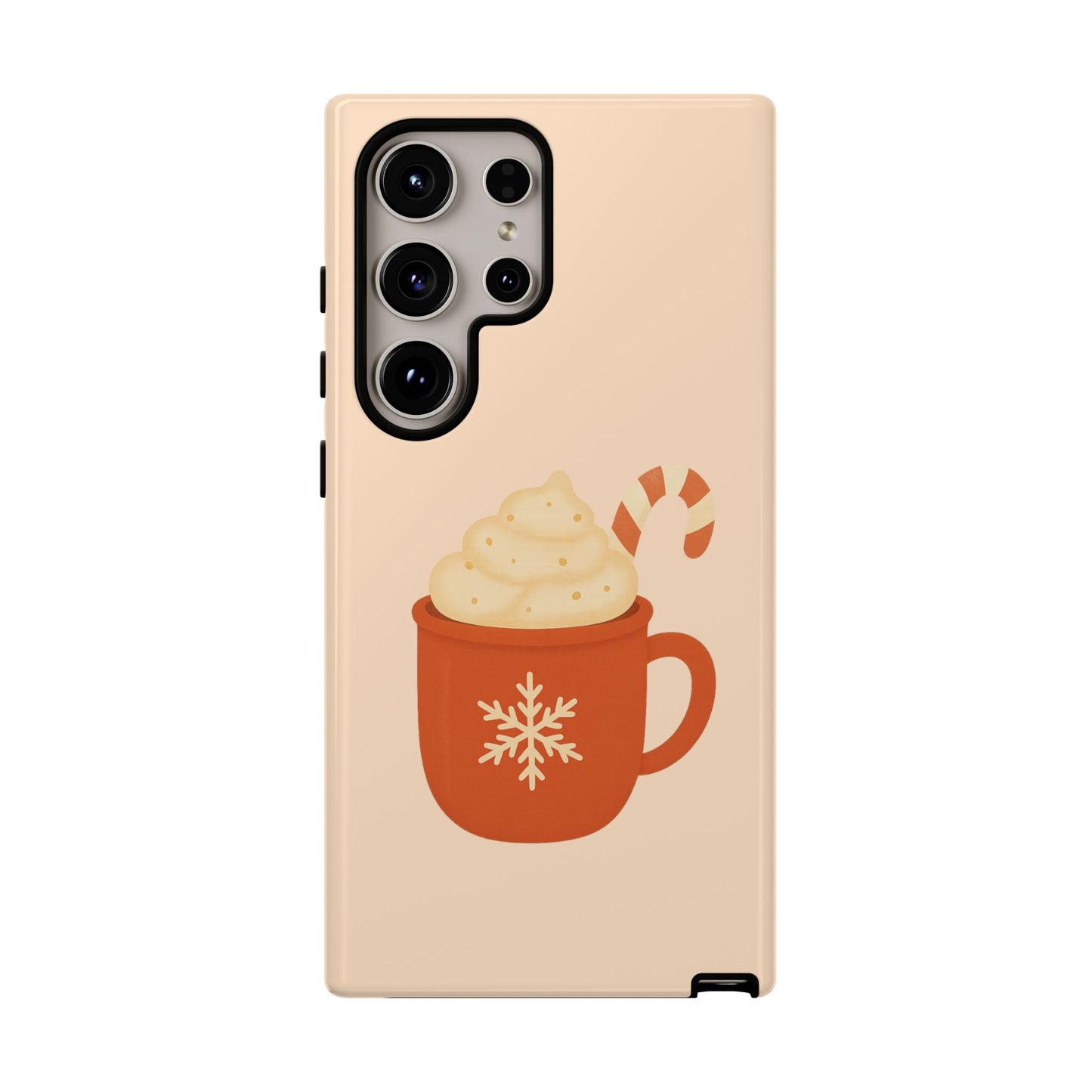 Cozy Holiday Phone Case with Hot Cocoa Design, Winter Style Cover, Cute Gift for Coffee Lovers, Seasonal Accessories, Fun Gadget Decor