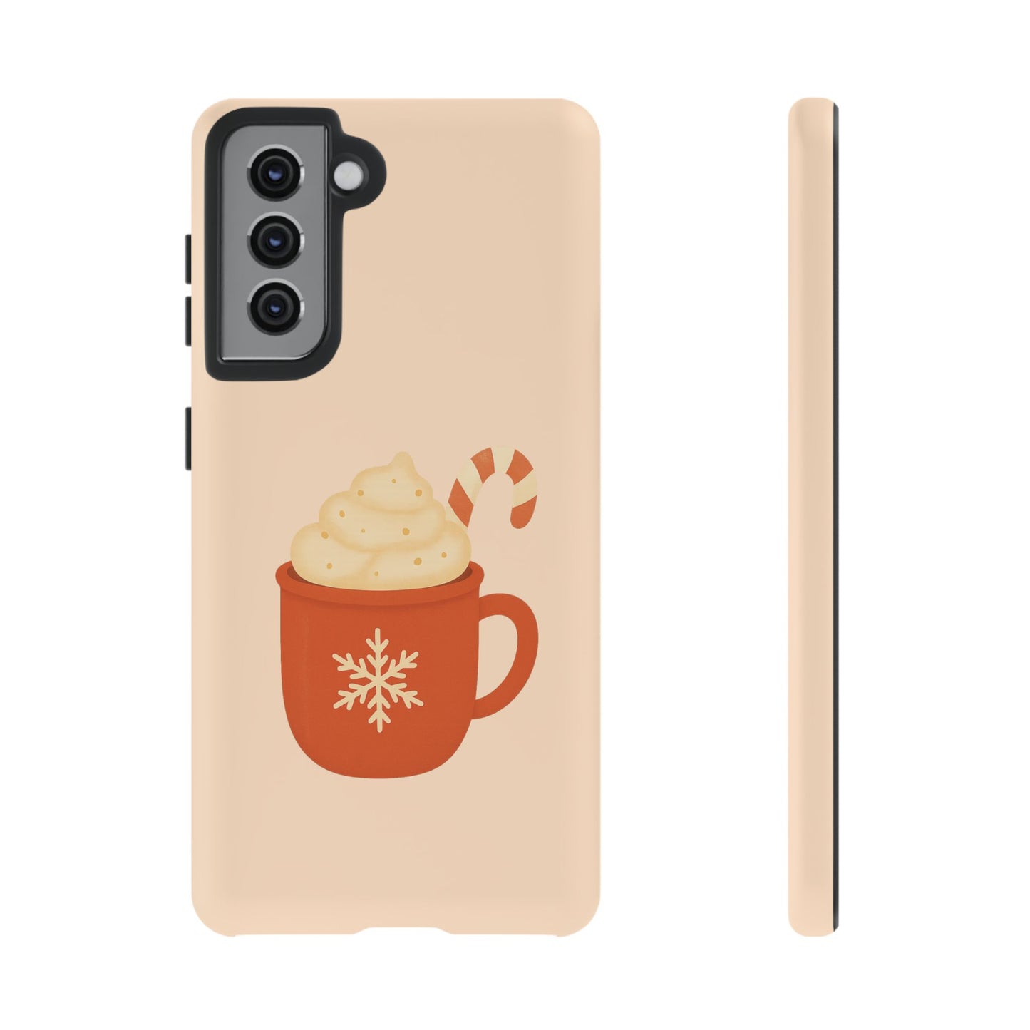 Cozy Holiday Phone Case with Hot Cocoa Design, Winter Style Cover, Cute Gift for Coffee Lovers, Seasonal Accessories, Fun Gadget Decor