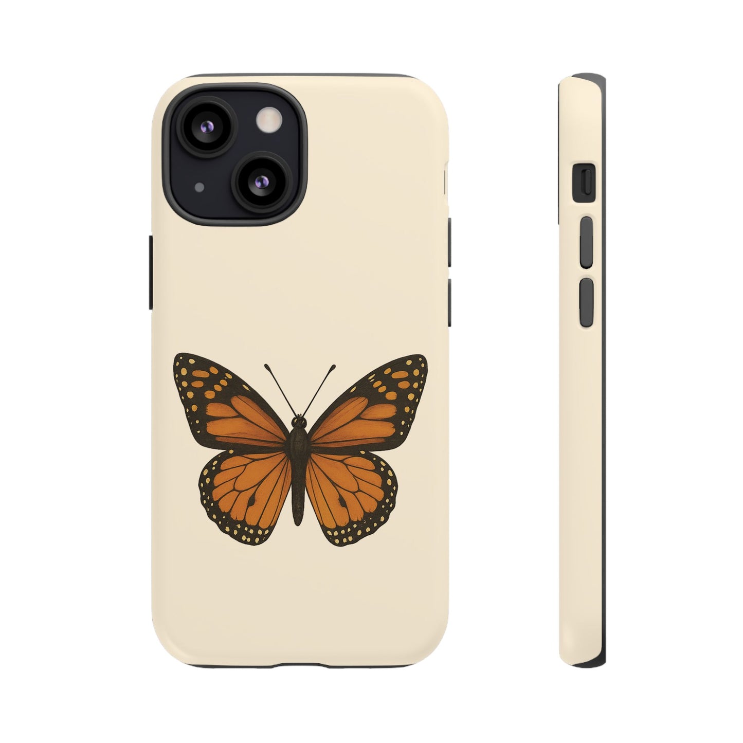 Butterfly Phone Case, Tough Phone Cover for Nature Lovers, Floral Design, Gift for Her, Trendy Cell Phone Protector