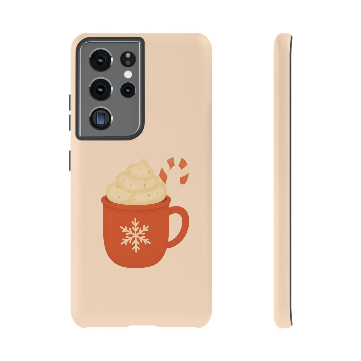 Cozy Holiday Phone Case with Hot Cocoa Design, Winter Style Cover, Cute Gift for Coffee Lovers, Seasonal Accessories, Fun Gadget Decor