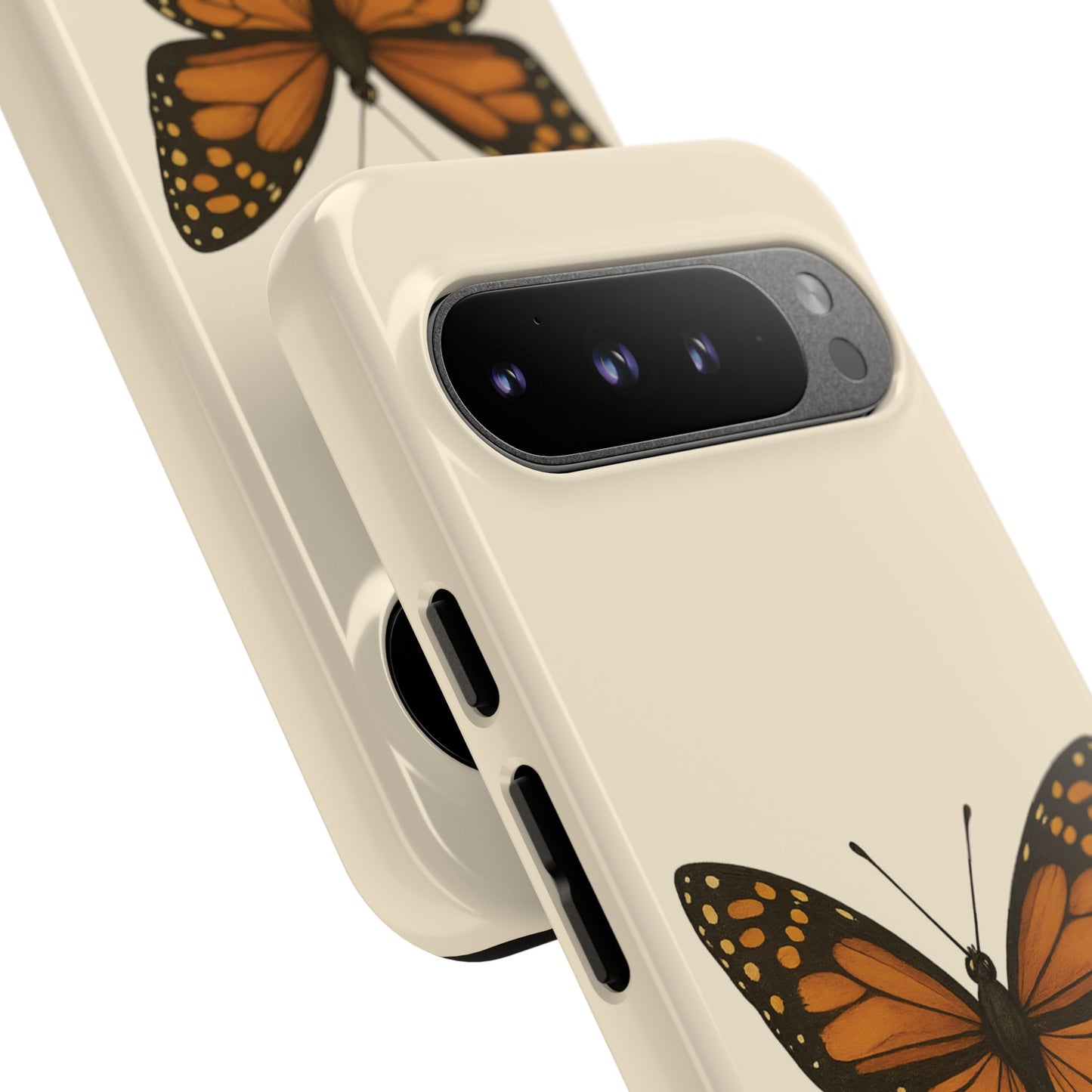 Butterfly Phone Case, Tough Phone Cover for Nature Lovers, Floral Design, Gift for Her, Trendy Cell Phone Protector