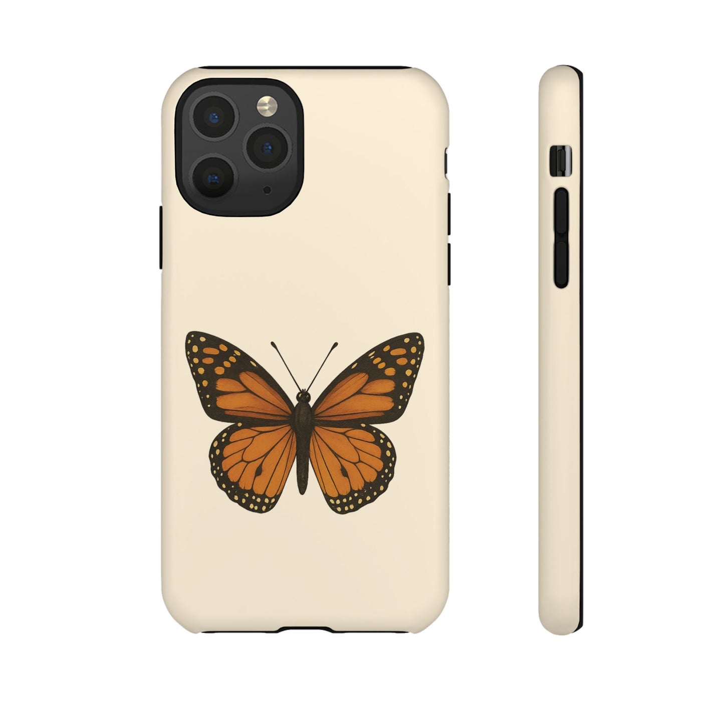 Butterfly Phone Case, Tough Phone Cover for Nature Lovers, Floral Design, Gift for Her, Trendy Cell Phone Protector