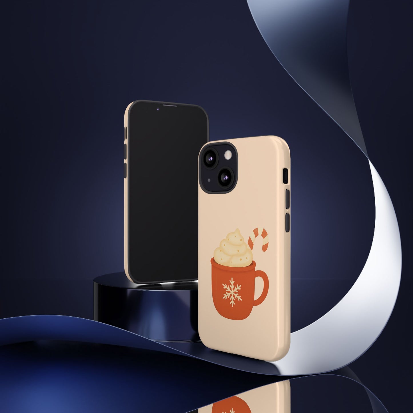Cozy Holiday Phone Case with Hot Cocoa Design, Winter Style Cover, Cute Gift for Coffee Lovers, Seasonal Accessories, Fun Gadget Decor