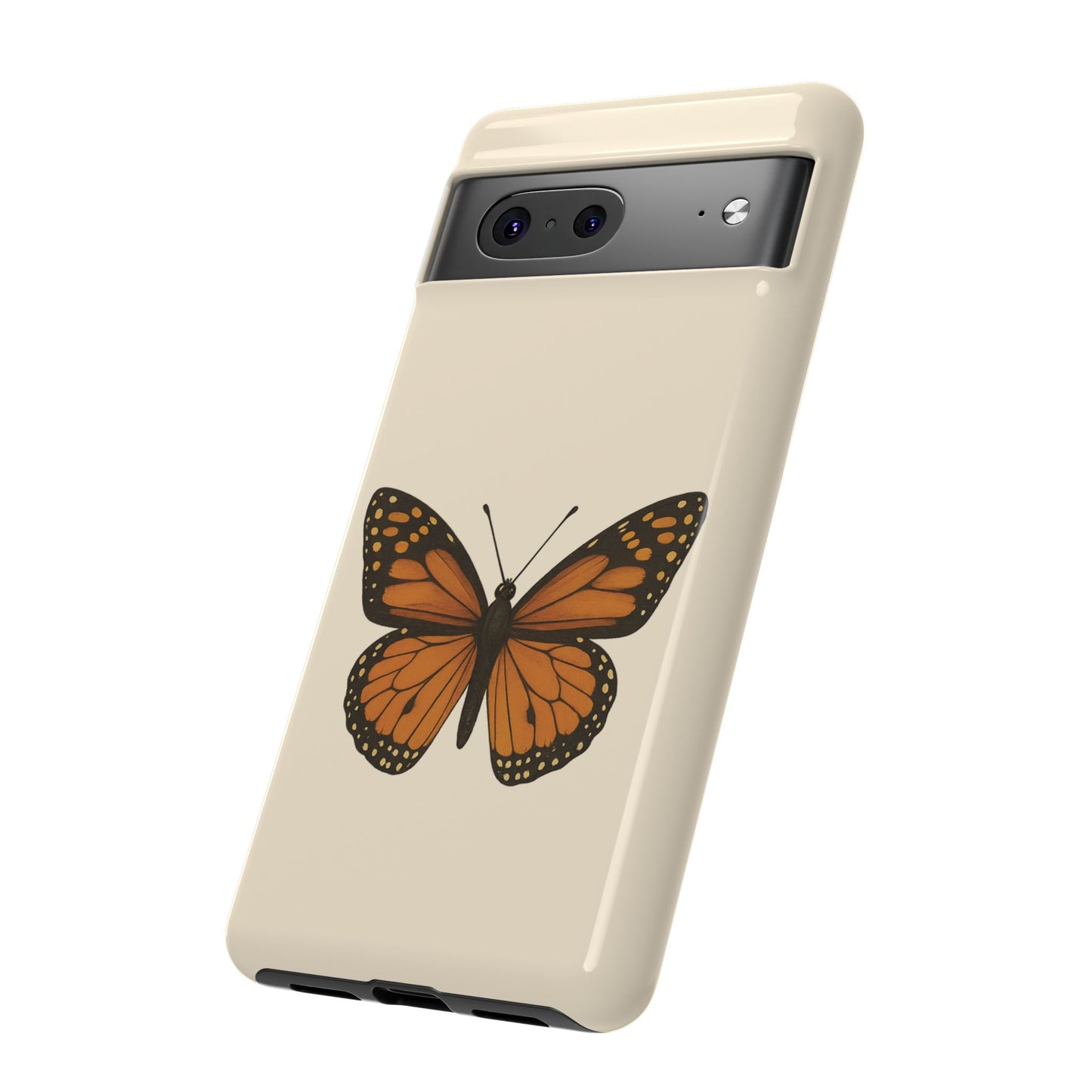 Butterfly Phone Case, Tough Phone Cover for Nature Lovers, Floral Design, Gift for Her, Trendy Cell Phone Protector