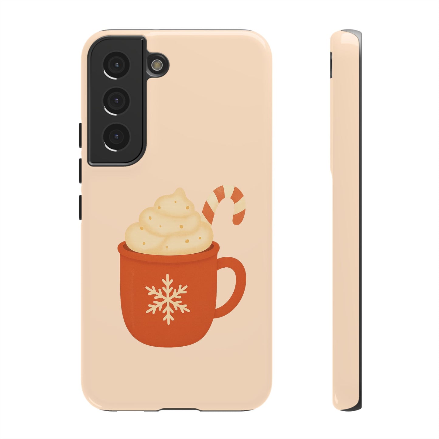 Cozy Holiday Phone Case with Hot Cocoa Design, Winter Style Cover, Cute Gift for Coffee Lovers, Seasonal Accessories, Fun Gadget Decor
