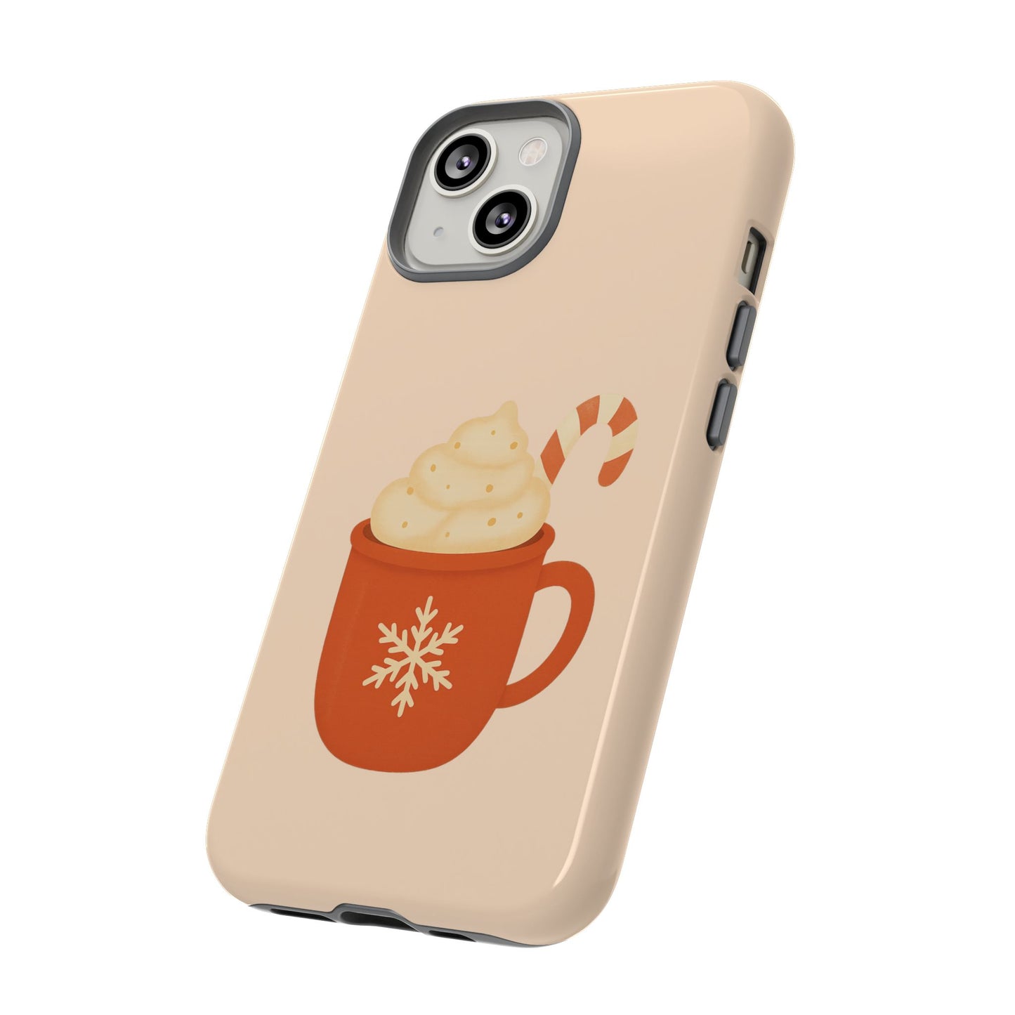 Cozy Holiday Phone Case with Hot Cocoa Design, Winter Style Cover, Cute Gift for Coffee Lovers, Seasonal Accessories, Fun Gadget Decor