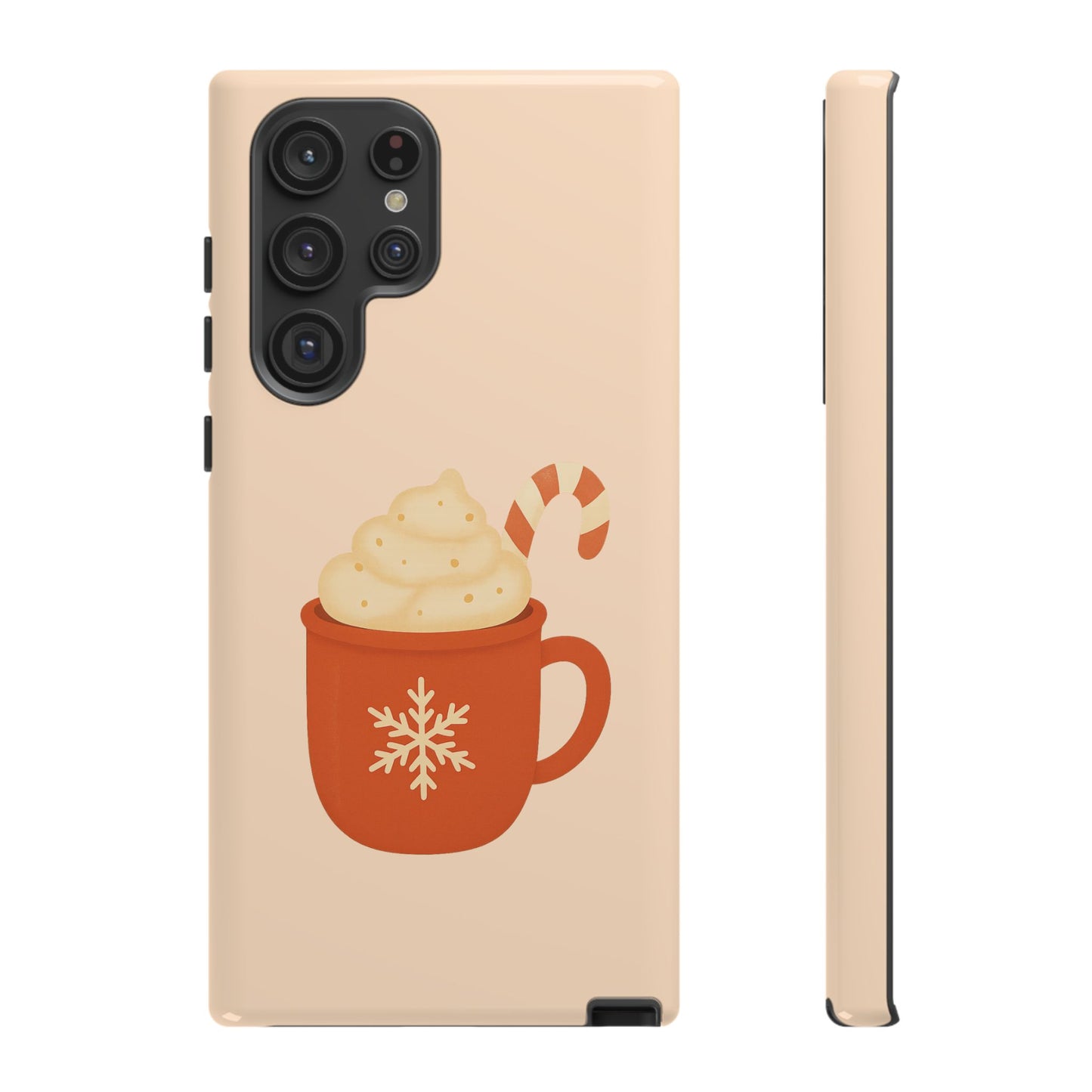 Cozy Holiday Phone Case with Hot Cocoa Design, Winter Style Cover, Cute Gift for Coffee Lovers, Seasonal Accessories, Fun Gadget Decor