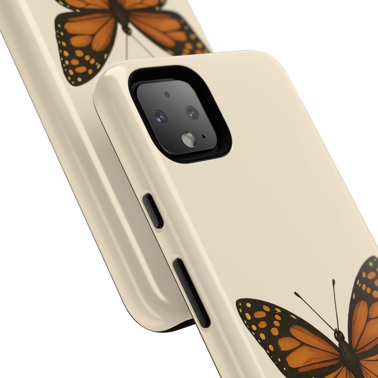 Butterfly Phone Case, Tough Phone Cover for Nature Lovers, Floral Design, Gift for Her, Trendy Cell Phone Protector