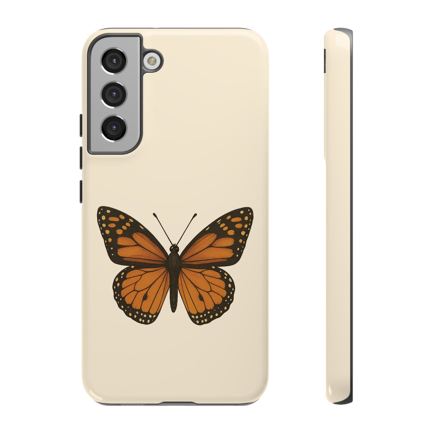 Butterfly Phone Case, Tough Phone Cover for Nature Lovers, Floral Design, Gift for Her, Trendy Cell Phone Protector