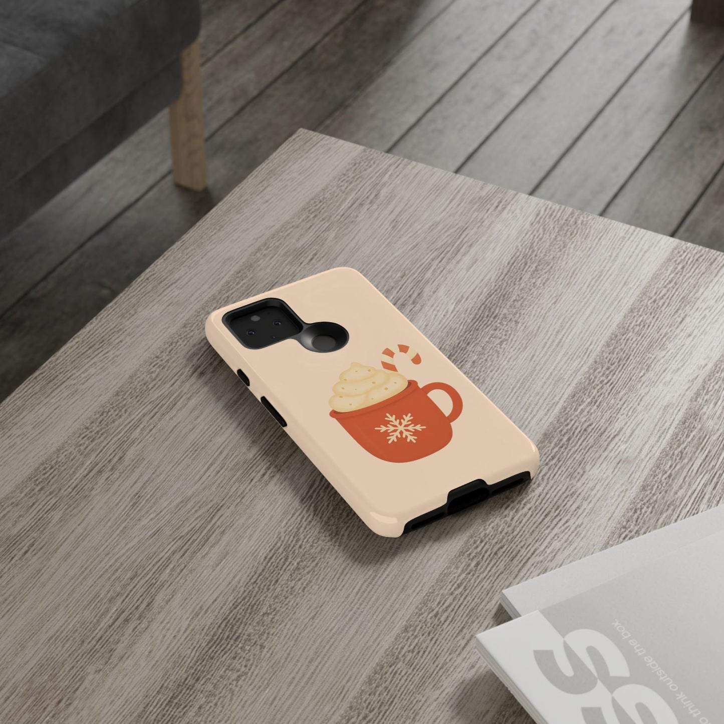 Cozy Holiday Phone Case with Hot Cocoa Design, Winter Style Cover, Cute Gift for Coffee Lovers, Seasonal Accessories, Fun Gadget Decor