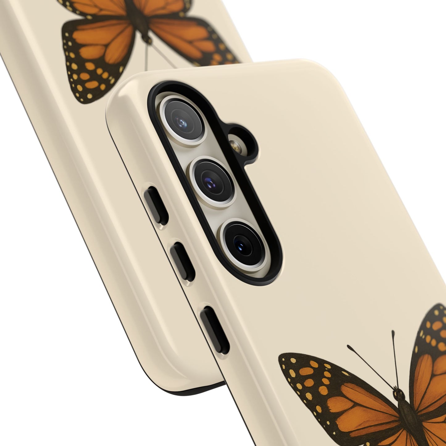 Butterfly Phone Case, Tough Phone Cover for Nature Lovers, Floral Design, Gift for Her, Trendy Cell Phone Protector