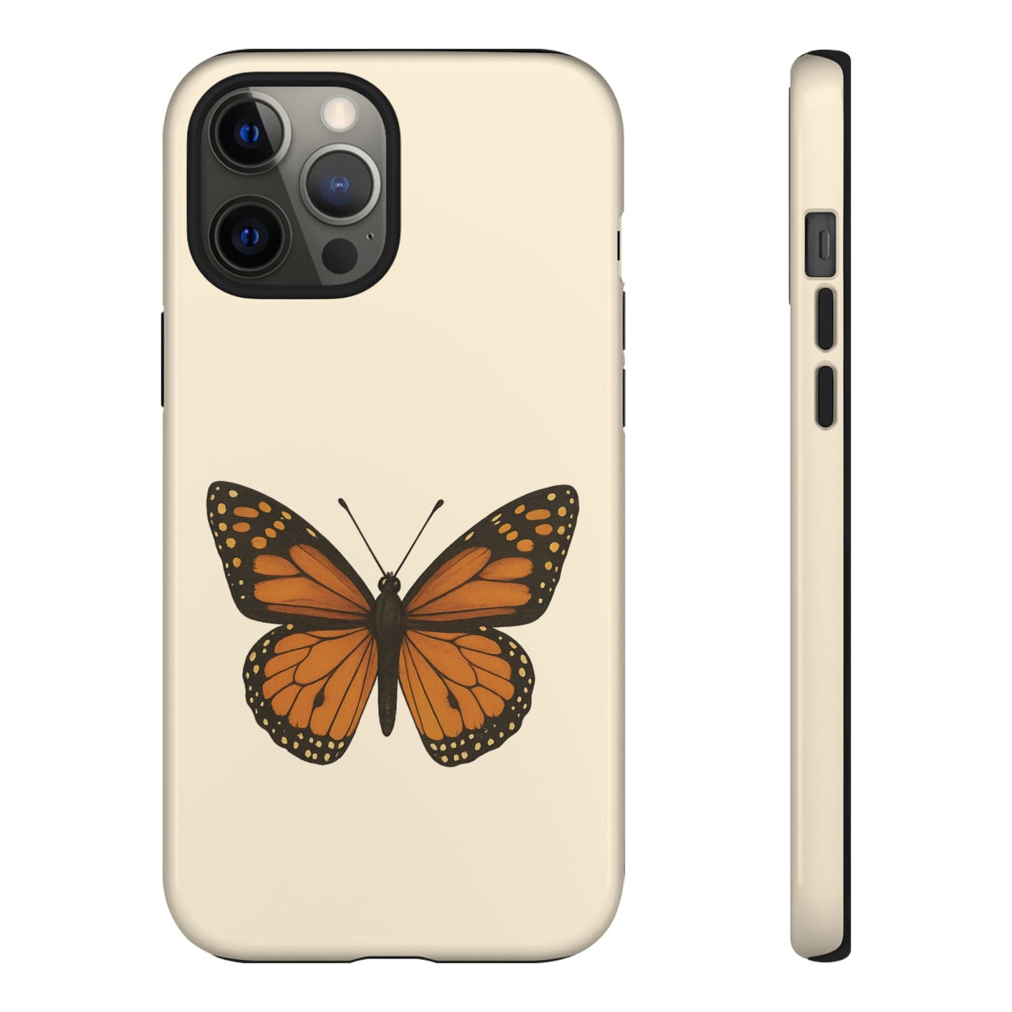 Butterfly Phone Case, Tough Phone Cover for Nature Lovers, Floral Design, Gift for Her, Trendy Cell Phone Protector
