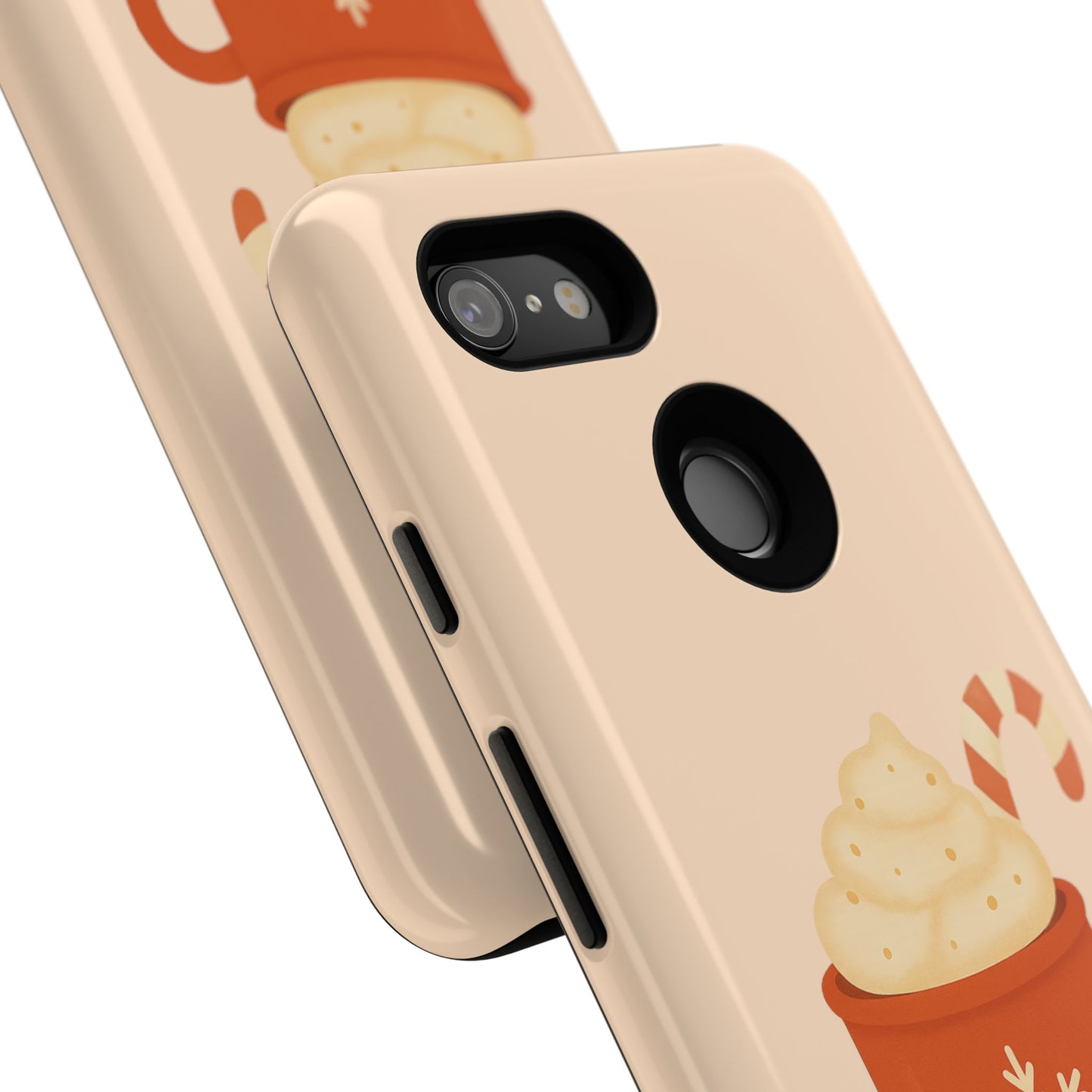 Cozy Holiday Phone Case with Hot Cocoa Design, Winter Style Cover, Cute Gift for Coffee Lovers, Seasonal Accessories, Fun Gadget Decor