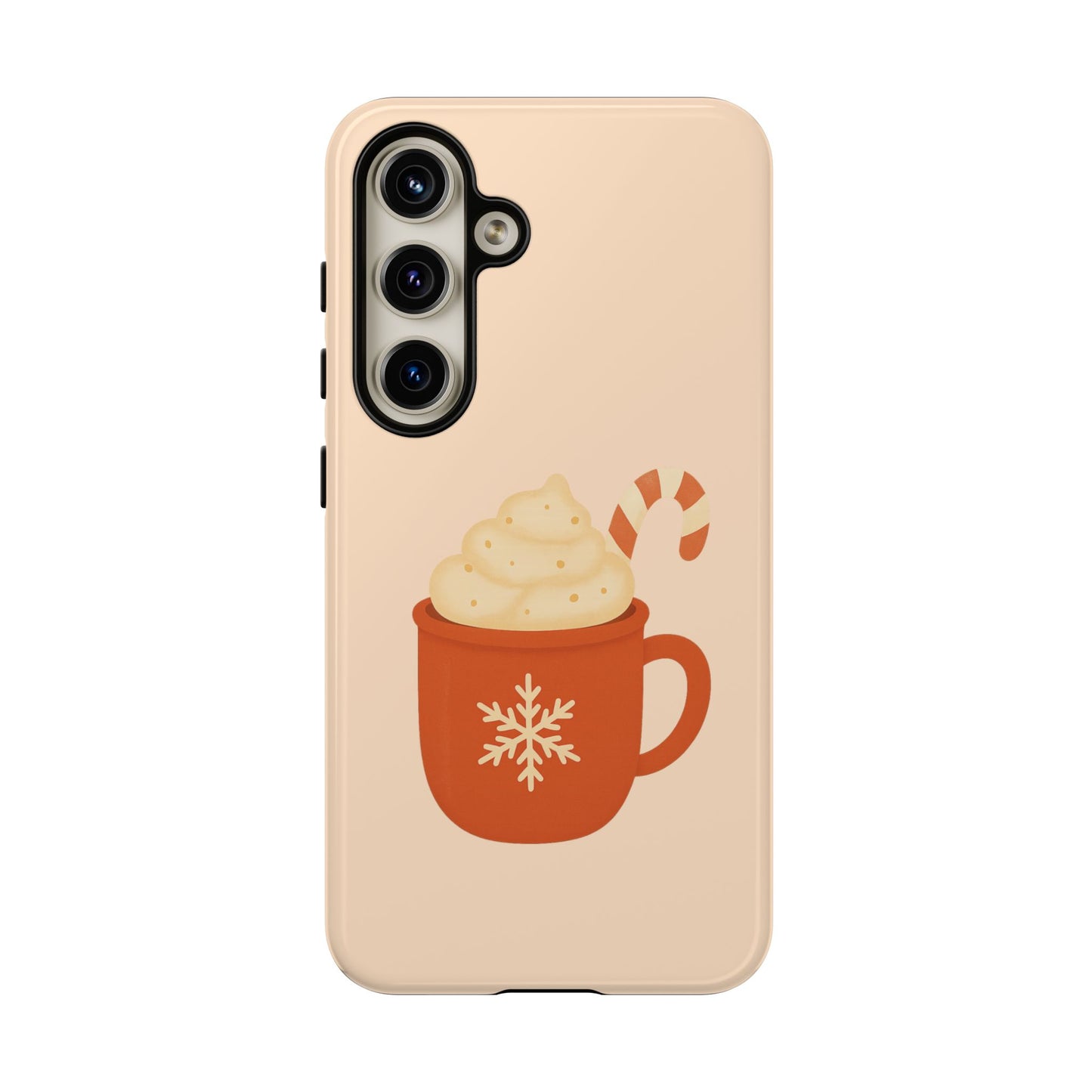 Cozy Holiday Phone Case with Hot Cocoa Design, Winter Style Cover, Cute Gift for Coffee Lovers, Seasonal Accessories, Fun Gadget Decor