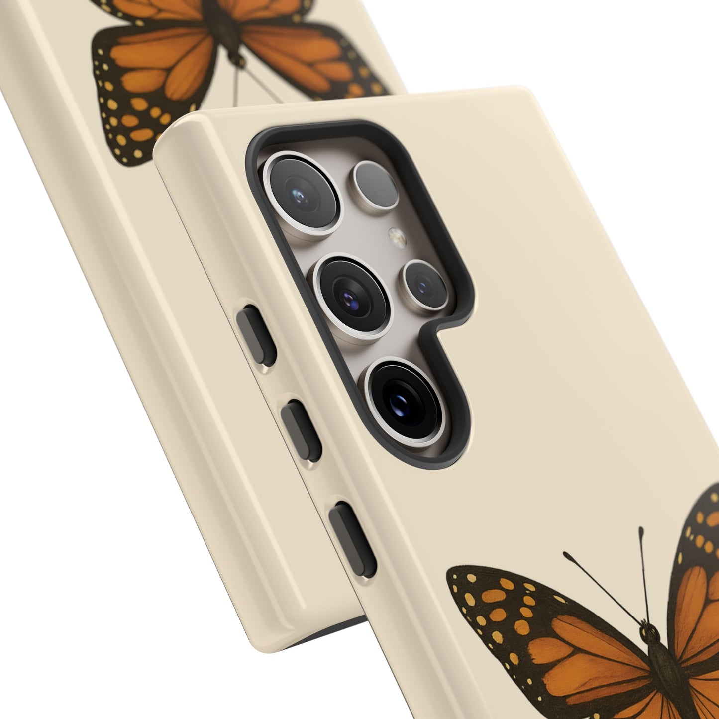 Butterfly Phone Case, Tough Phone Cover for Nature Lovers, Floral Design, Gift for Her, Trendy Cell Phone Protector