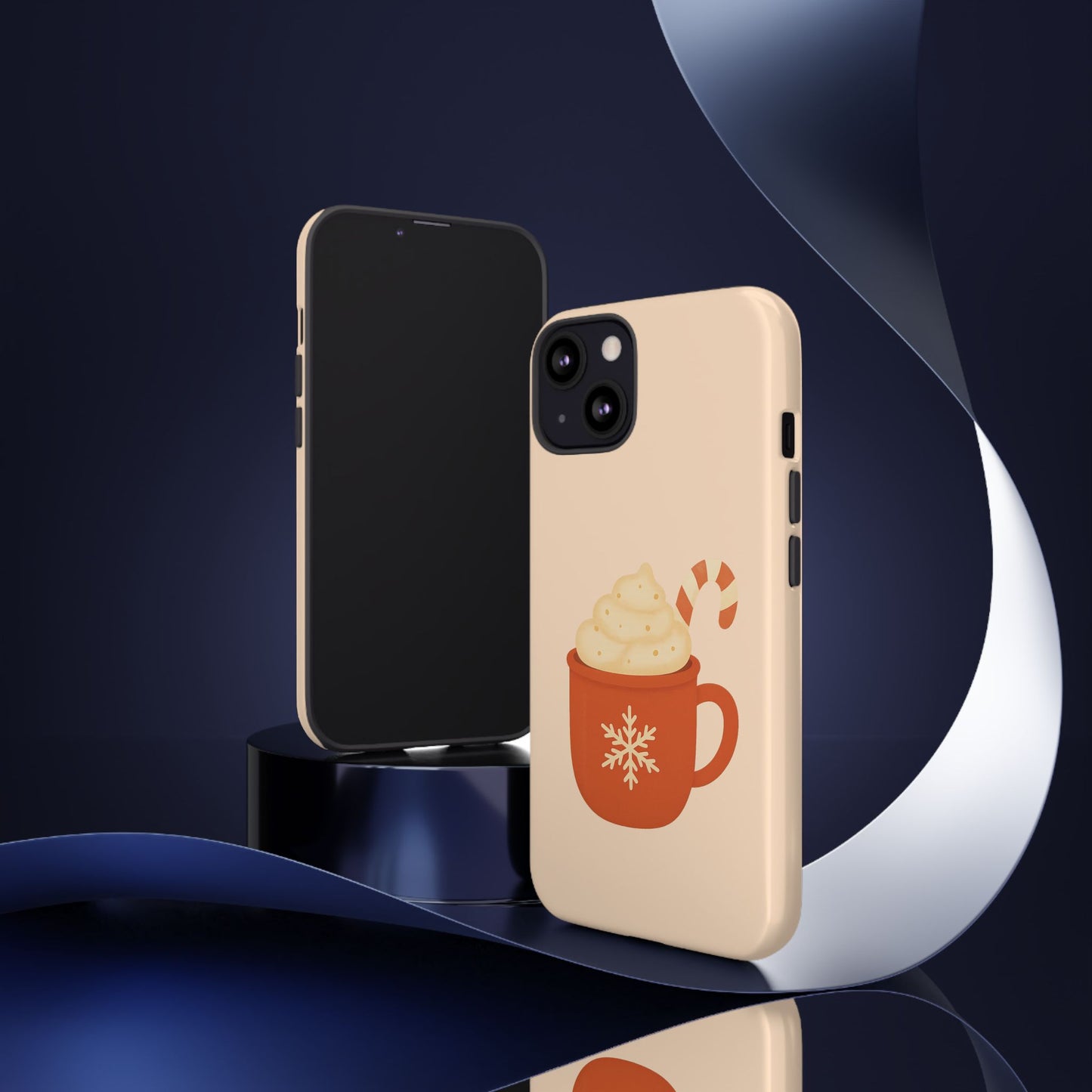 Cozy Holiday Phone Case with Hot Cocoa Design, Winter Style Cover, Cute Gift for Coffee Lovers, Seasonal Accessories, Fun Gadget Decor