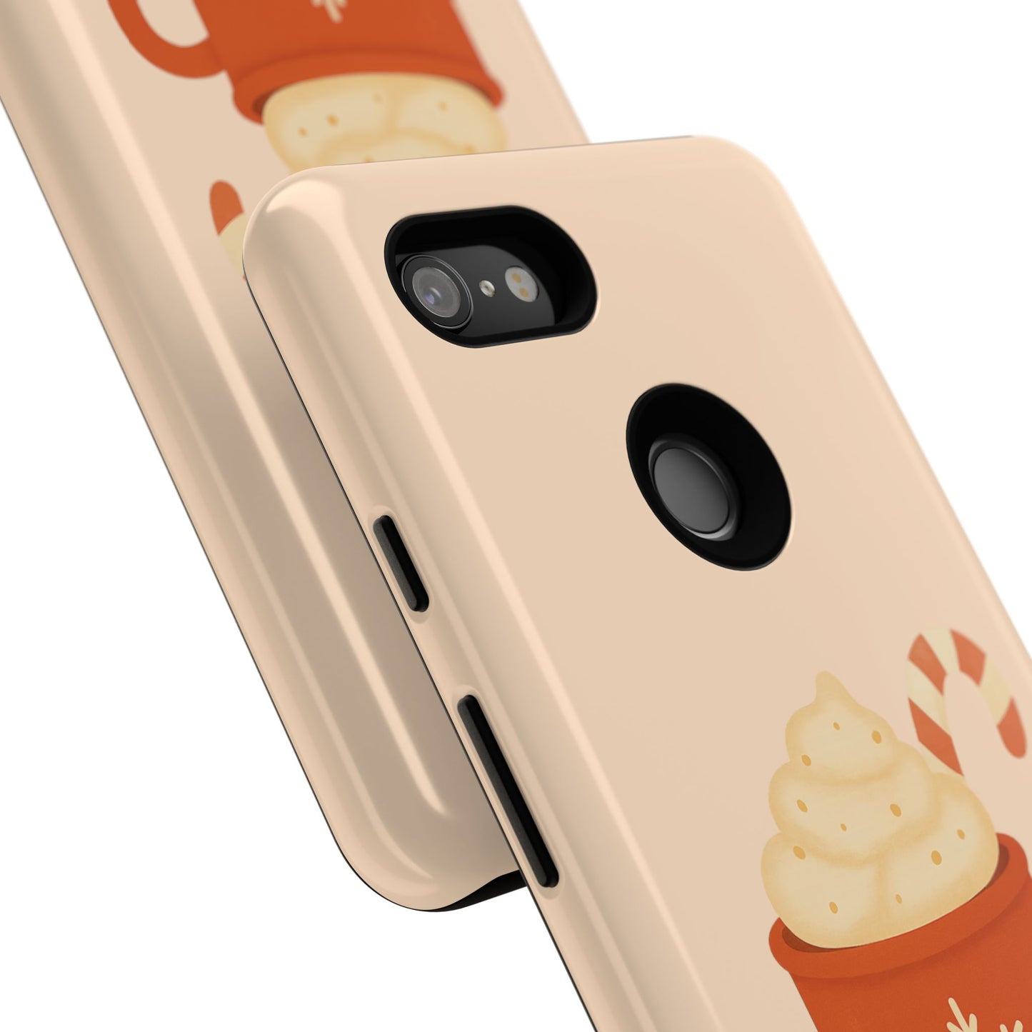 Cozy Holiday Phone Case with Hot Cocoa Design, Winter Style Cover, Cute Gift for Coffee Lovers, Seasonal Accessories, Fun Gadget Decor