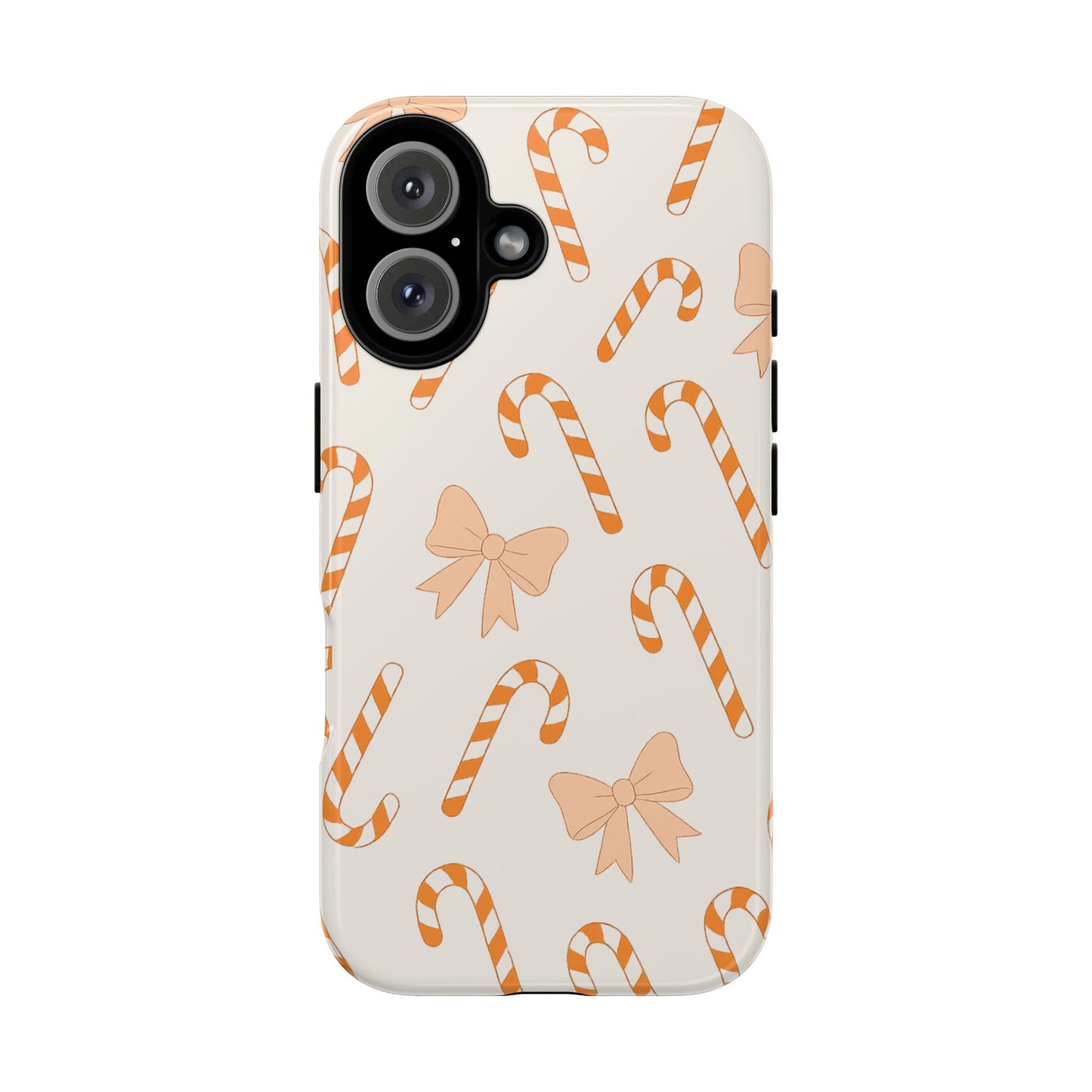 Candy Cane Phone Case with Bow | Holiday Gift for Her | Cute Mobile Cover | Christmas Decor | Festive Accessories