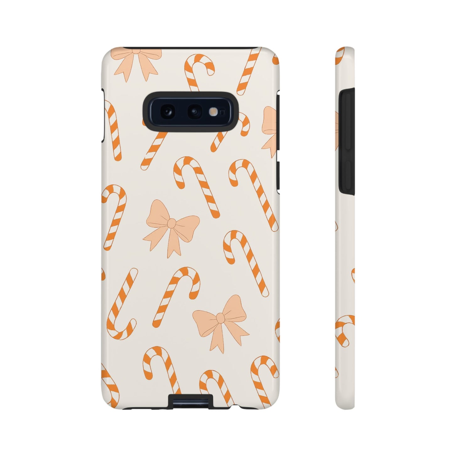 Candy Cane Phone Case with Bow | Holiday Gift for Her | Cute Mobile Cover | Christmas Decor | Festive Accessories