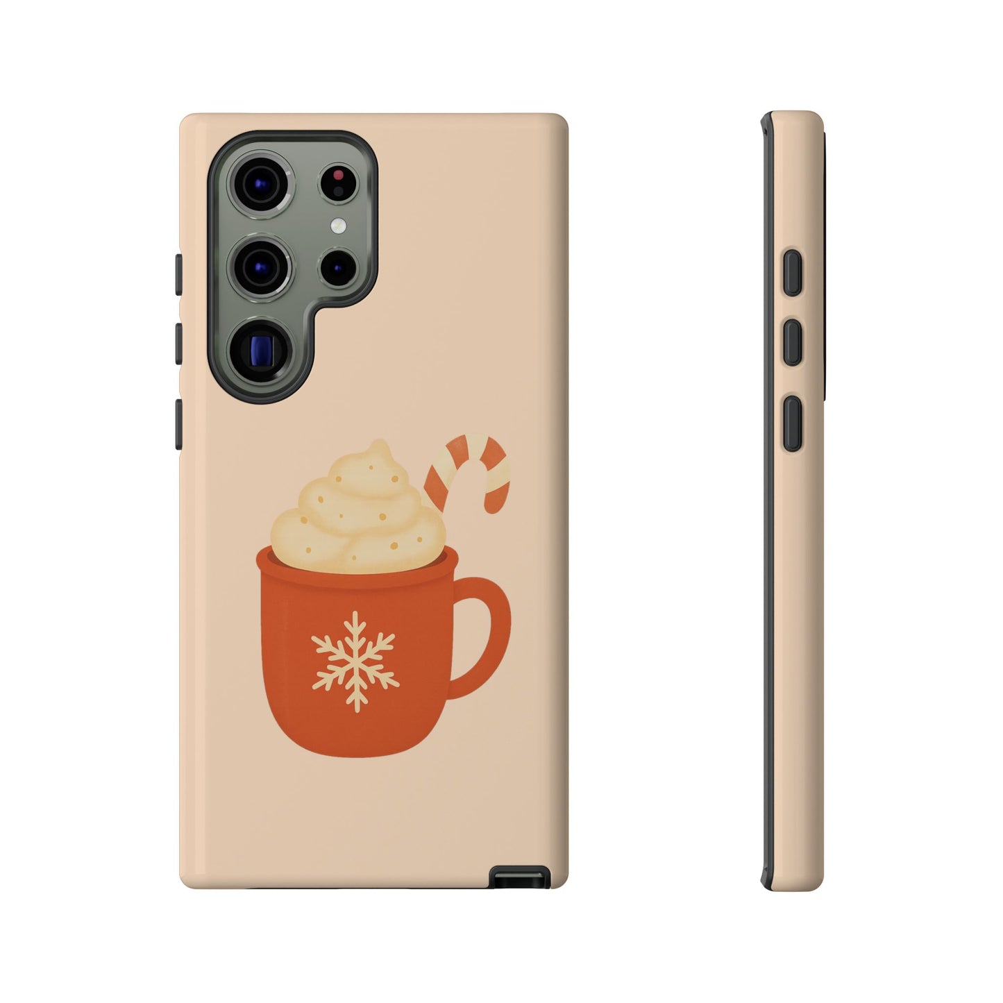 Cozy Holiday Phone Case with Hot Cocoa Design, Winter Style Cover, Cute Gift for Coffee Lovers, Seasonal Accessories, Fun Gadget Decor