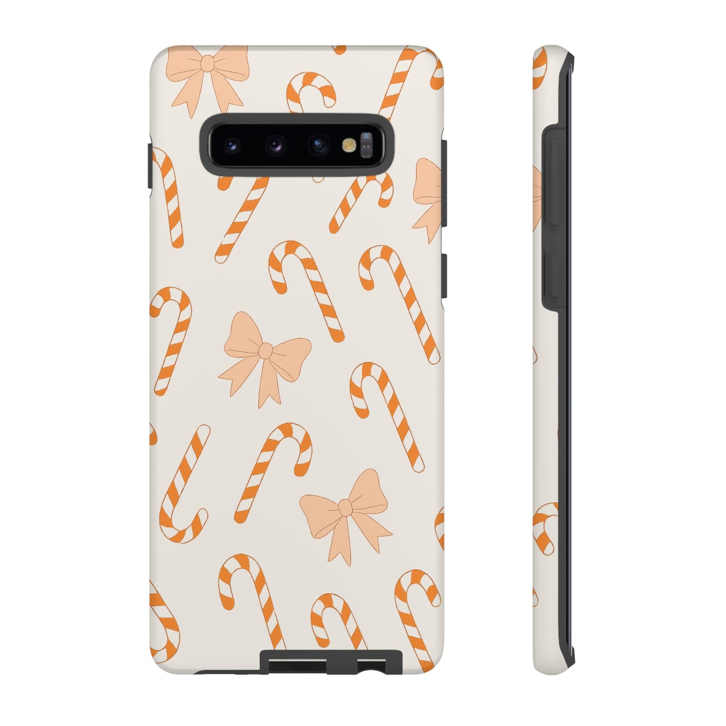 Candy Cane Phone Case with Bow | Holiday Gift for Her | Cute Mobile Cover | Christmas Decor | Festive Accessories