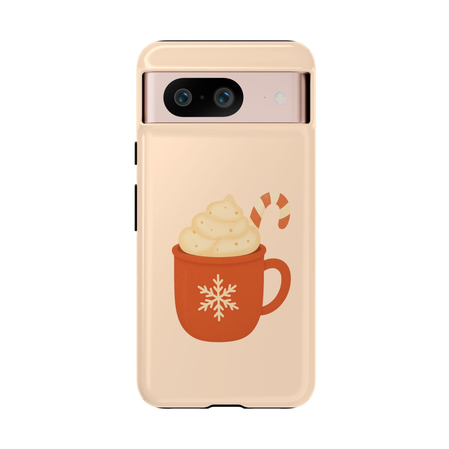 Cozy Holiday Phone Case with Hot Cocoa Design, Winter Style Cover, Cute Gift for Coffee Lovers, Seasonal Accessories, Fun Gadget Decor