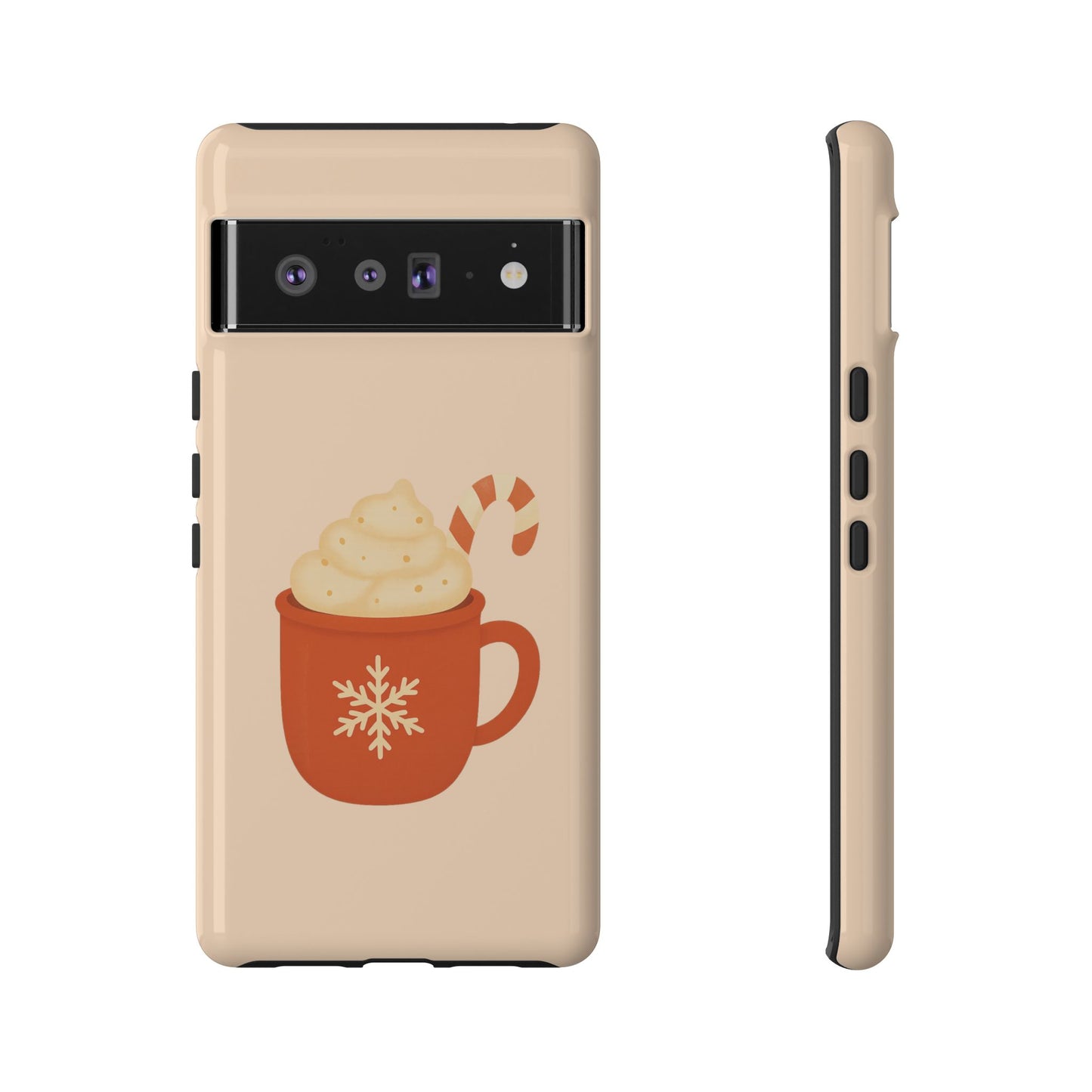 Cozy Holiday Phone Case with Hot Cocoa Design, Winter Style Cover, Cute Gift for Coffee Lovers, Seasonal Accessories, Fun Gadget Decor