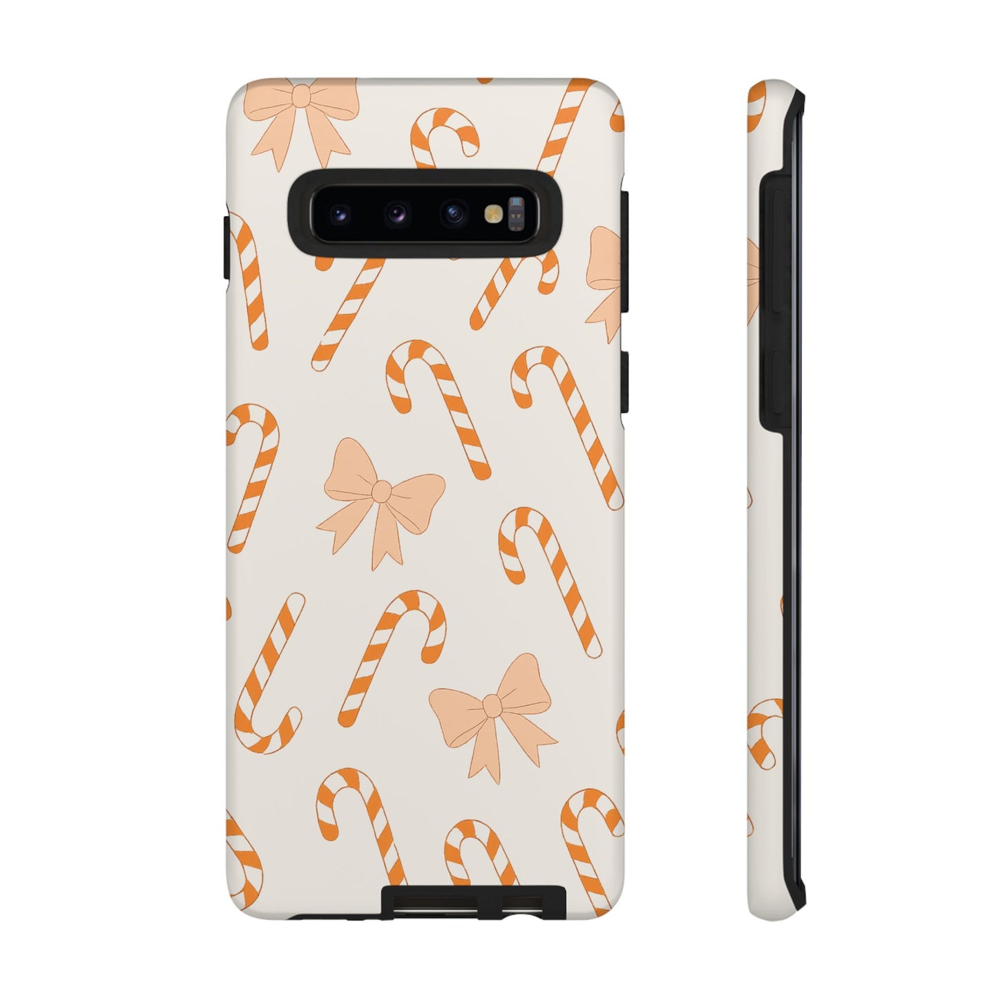 Candy Cane Phone Case with Bow | Holiday Gift for Her | Cute Mobile Cover | Christmas Decor | Festive Accessories
