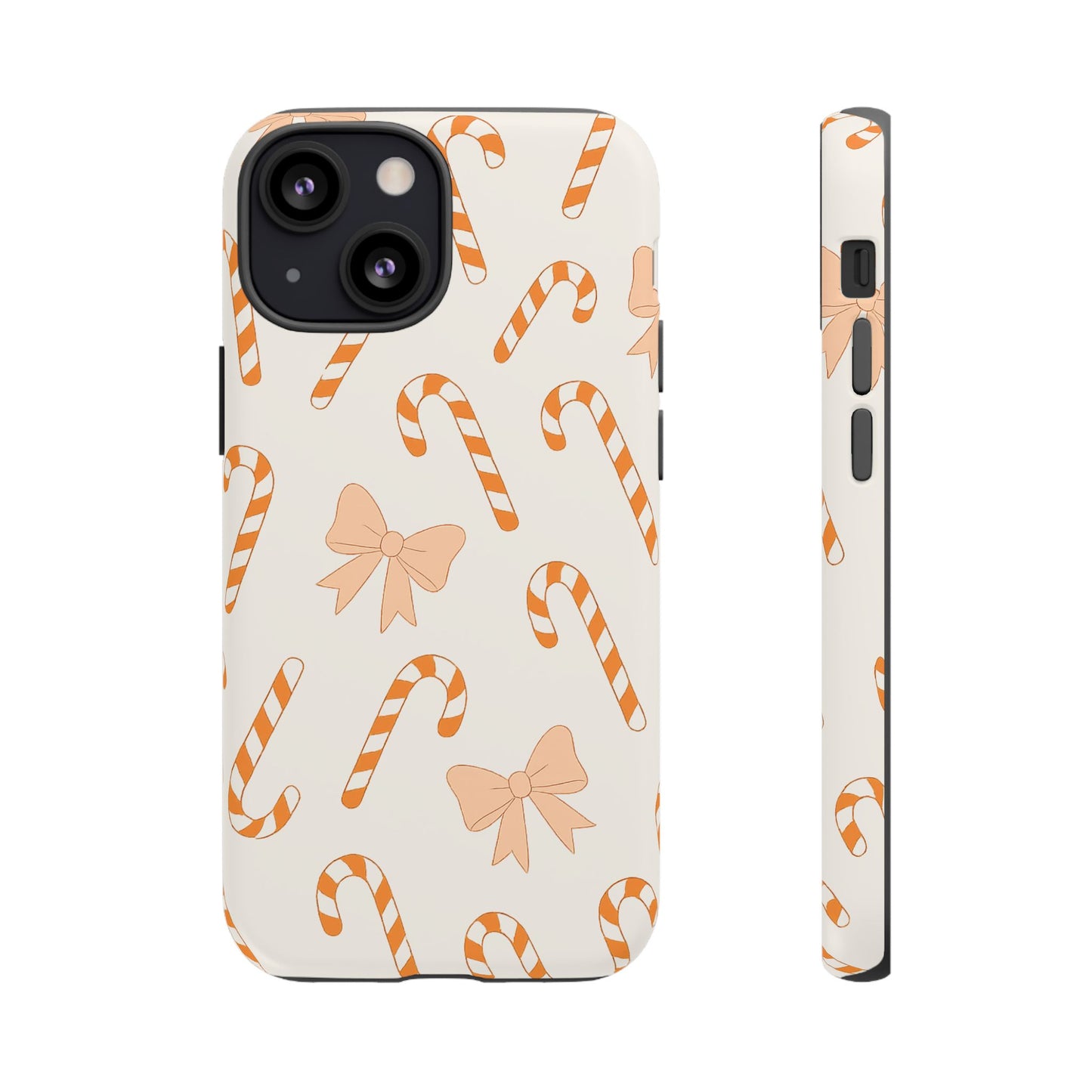 Candy Cane Phone Case with Bow | Holiday Gift for Her | Cute Mobile Cover | Christmas Decor | Festive Accessories