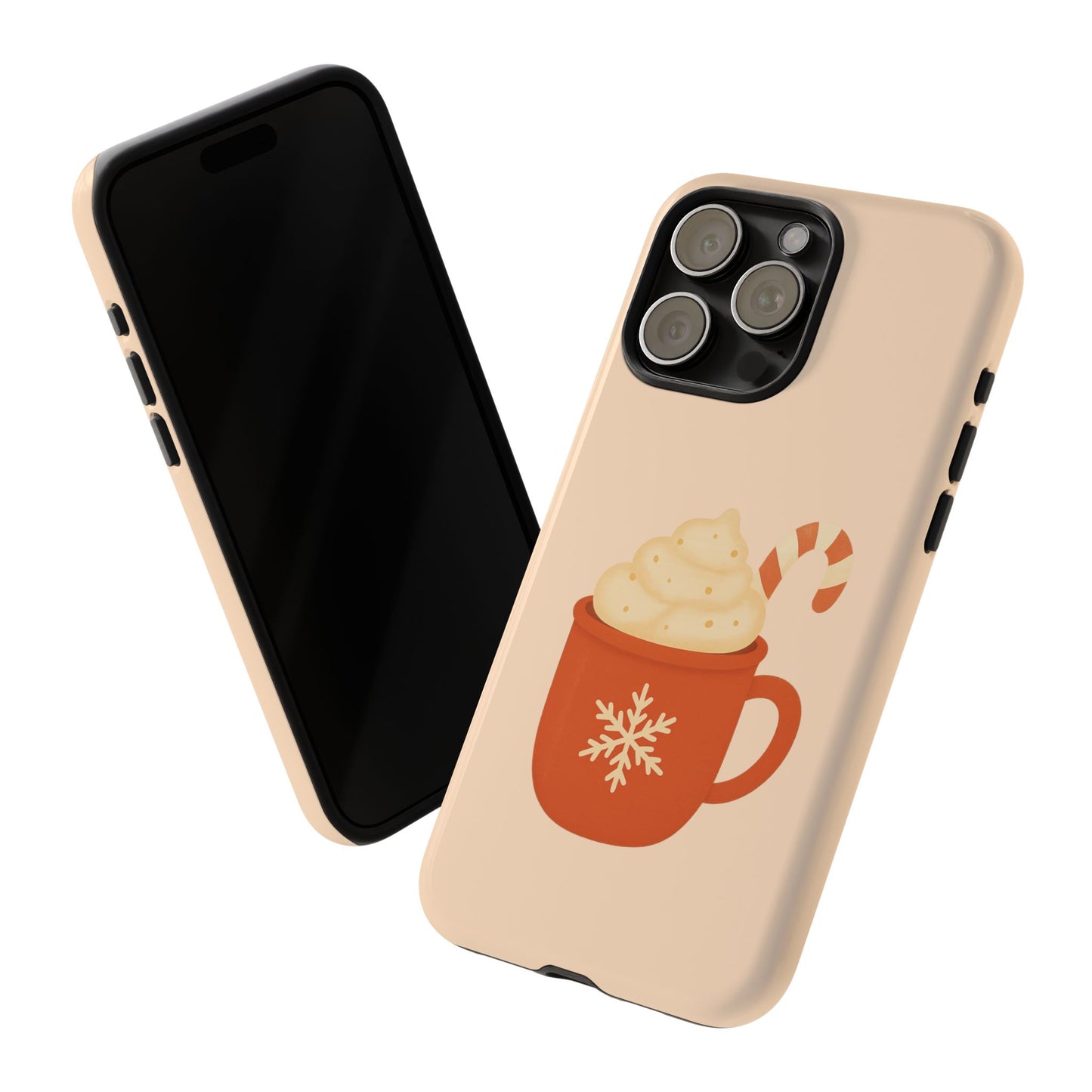 Cozy Holiday Phone Case with Hot Cocoa Design, Winter Style Cover, Cute Gift for Coffee Lovers, Seasonal Accessories, Fun Gadget Decor