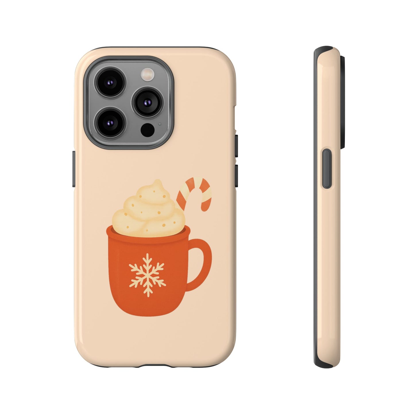 Cozy Holiday Phone Case with Hot Cocoa Design, Winter Style Cover, Cute Gift for Coffee Lovers, Seasonal Accessories, Fun Gadget Decor