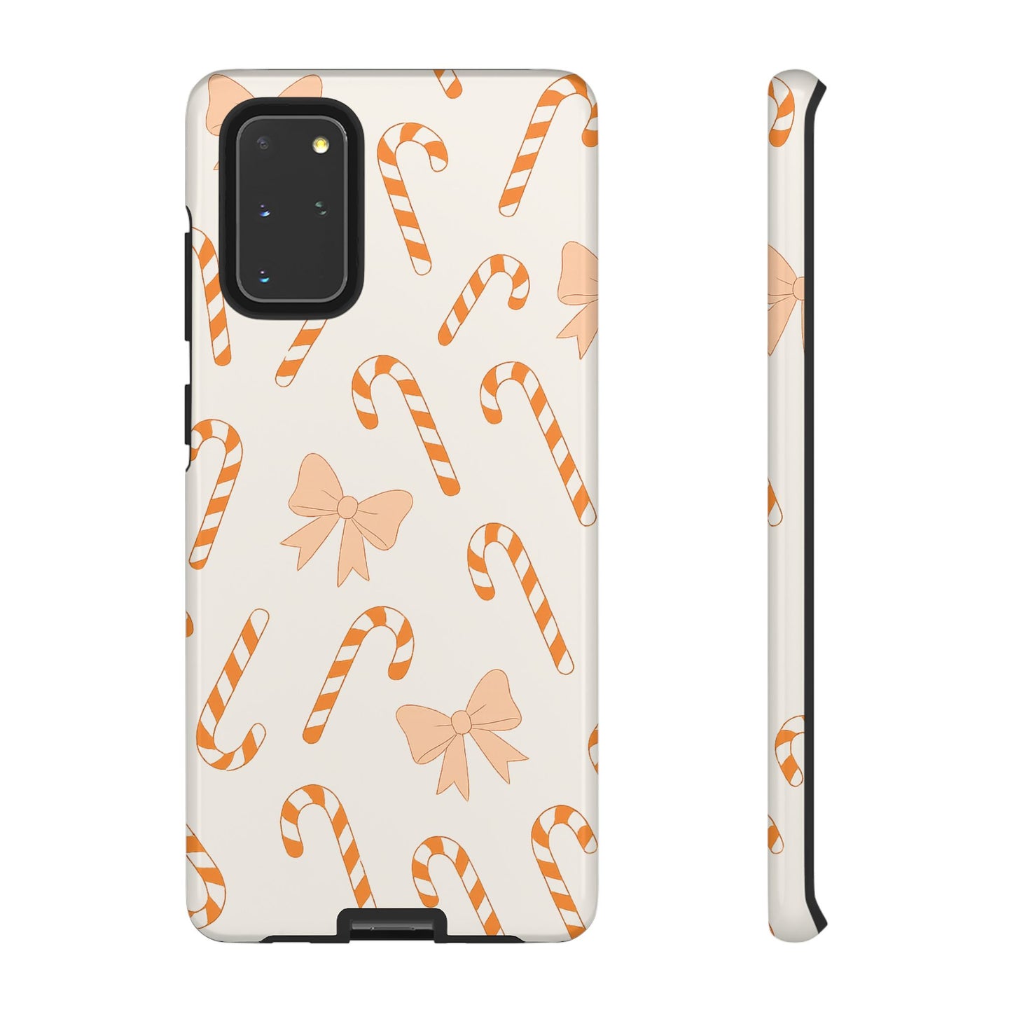 Candy Cane Phone Case with Bow | Holiday Gift for Her | Cute Mobile Cover | Christmas Decor | Festive Accessories