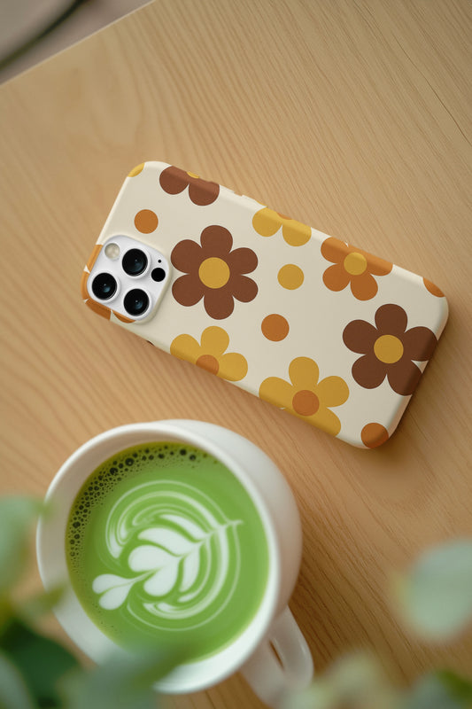 Flower Pattern Phone Case, Cute Phone Cover, Floral Design, Tough Phone Accessories, Gifts for Her, Boho Style Case