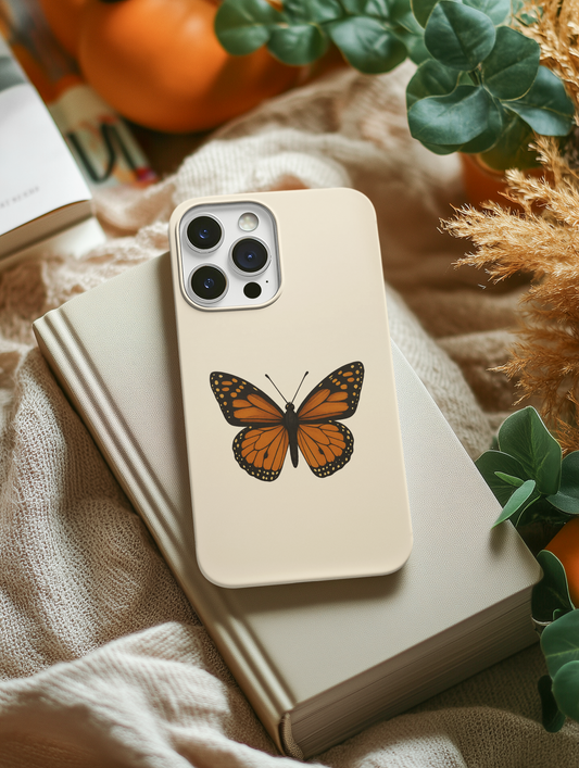 Butterfly Phone Case, Tough Phone Cover for Nature Lovers, Floral Design, Gift for Her, Trendy Cell Phone Protector