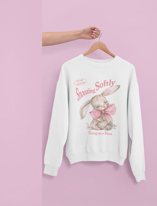 Snuggly Bunny Crewneck Sweatshirt, Cozy Sweatshirt for Easter