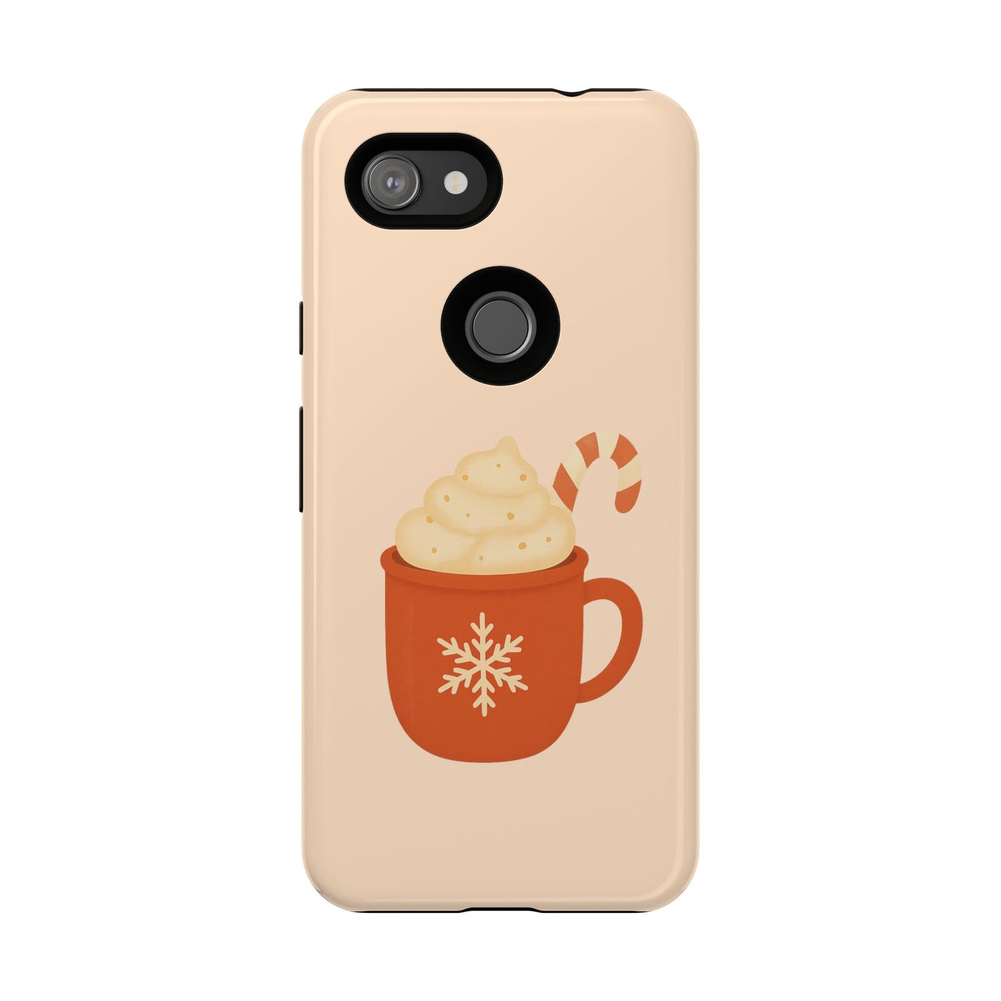 Cozy Holiday Phone Case with Hot Cocoa Design, Winter Style Cover, Cute Gift for Coffee Lovers, Seasonal Accessories, Fun Gadget Decor