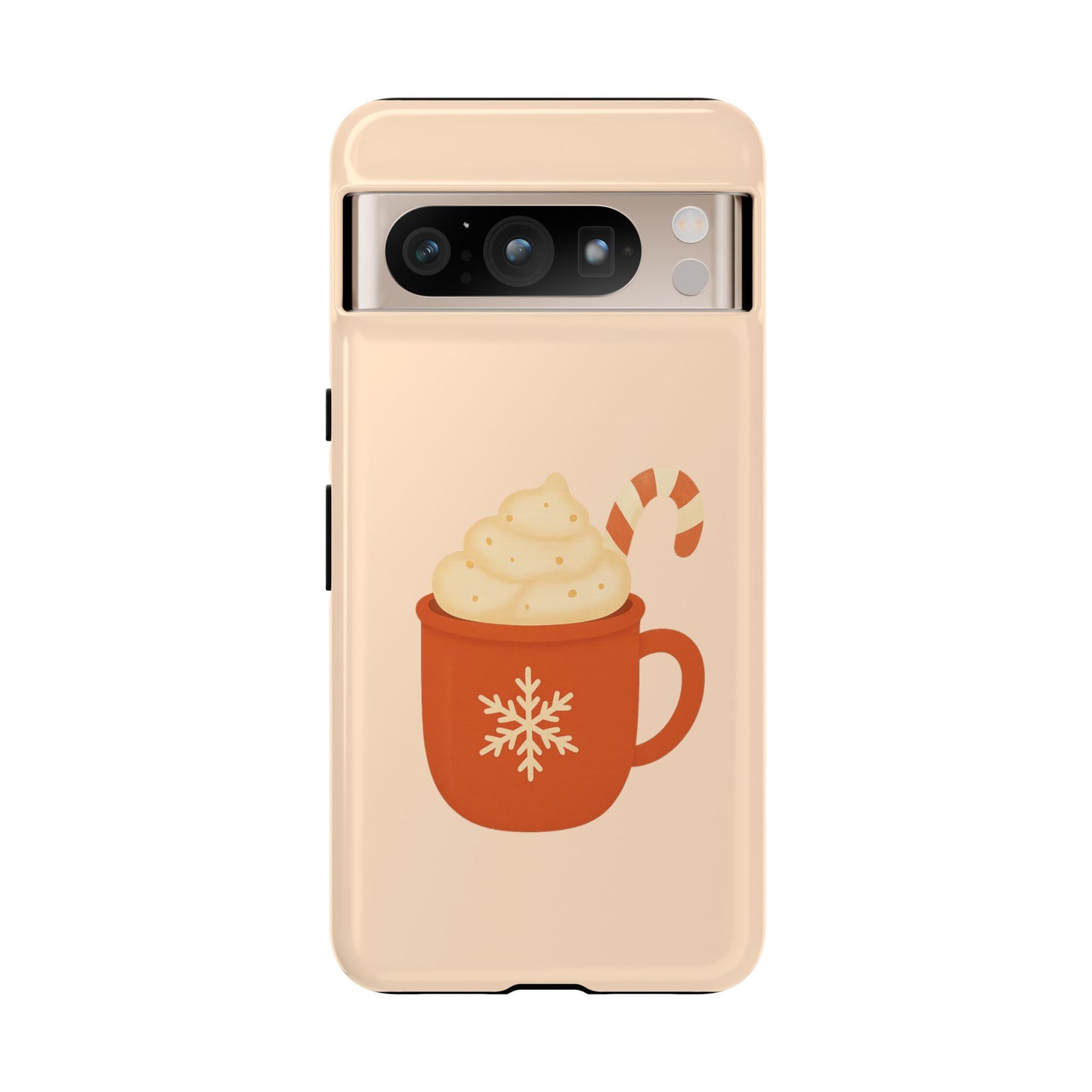 Cozy Holiday Phone Case with Hot Cocoa Design, Winter Style Cover, Cute Gift for Coffee Lovers, Seasonal Accessories, Fun Gadget Decor