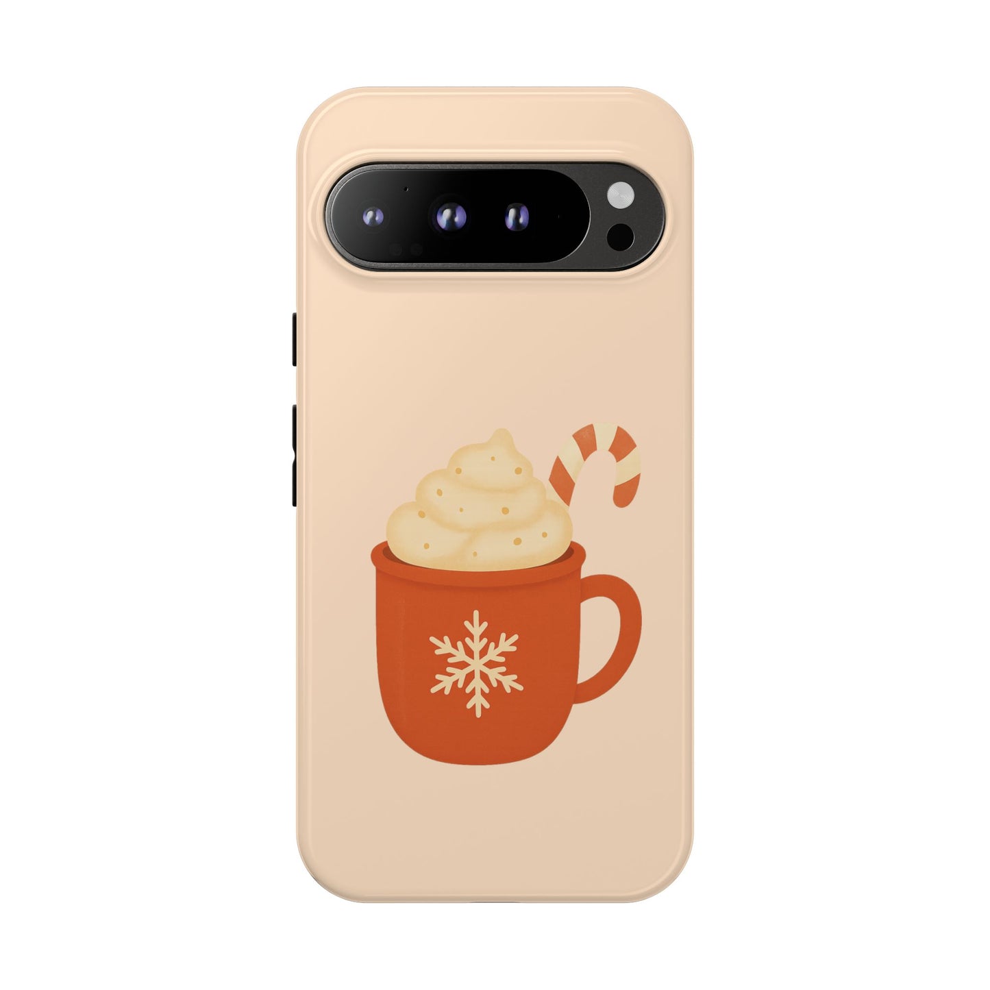 Cozy Holiday Phone Case with Hot Cocoa Design, Winter Style Cover, Cute Gift for Coffee Lovers, Seasonal Accessories, Fun Gadget Decor