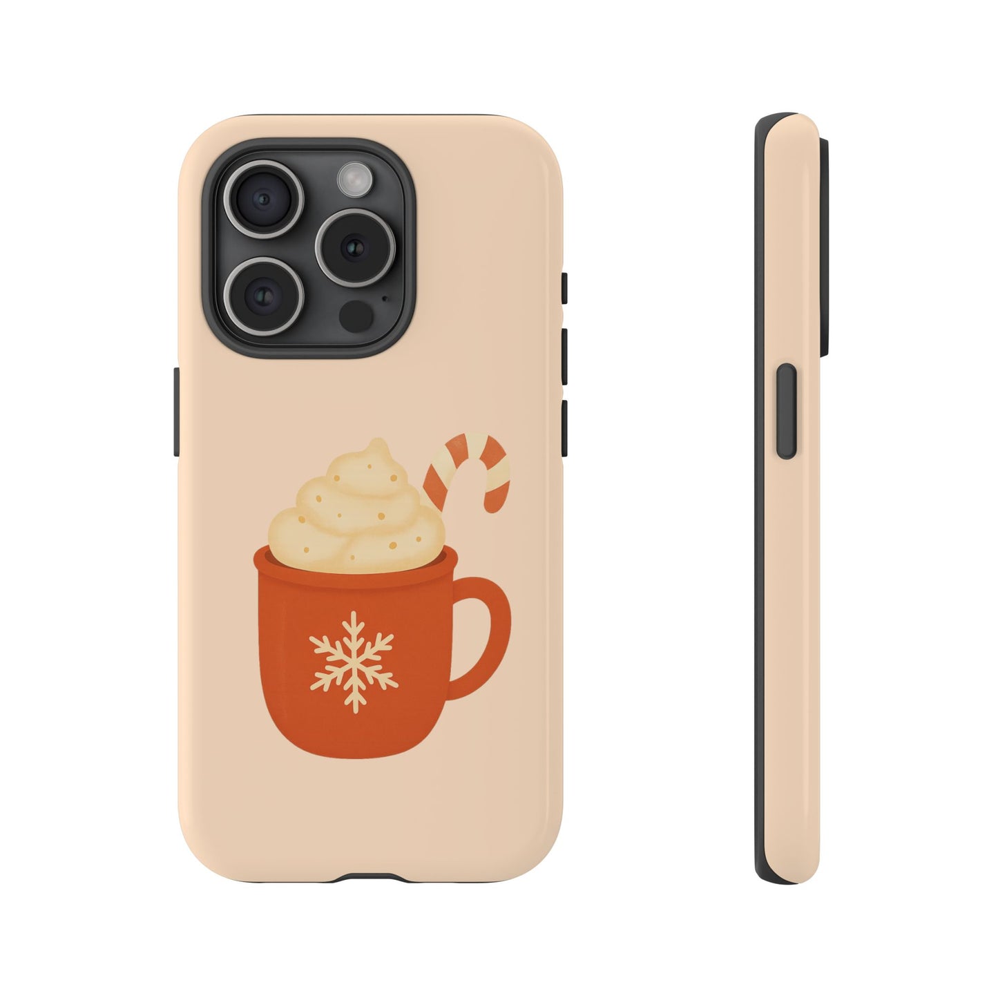 Cozy Holiday Phone Case with Hot Cocoa Design, Winter Style Cover, Cute Gift for Coffee Lovers, Seasonal Accessories, Fun Gadget Decor