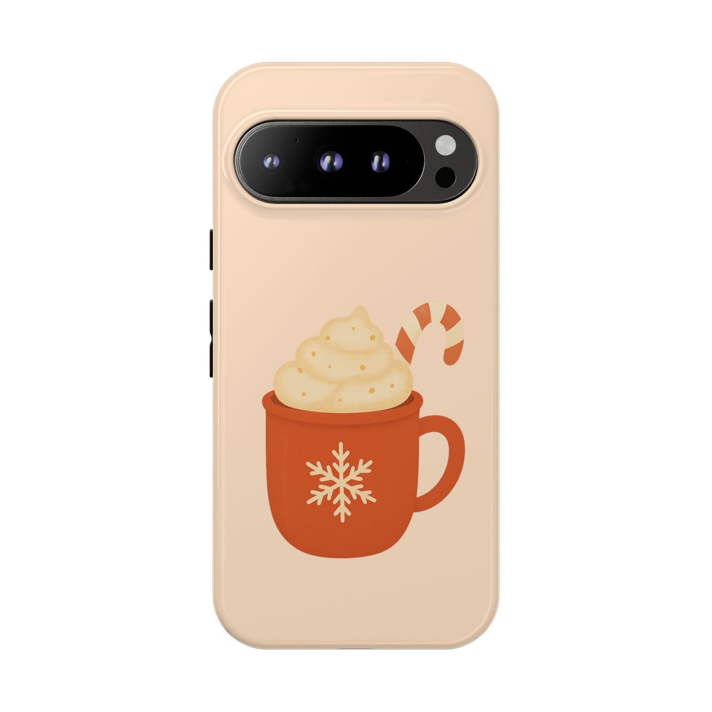 Cozy Holiday Phone Case with Hot Cocoa Design, Winter Style Cover, Cute Gift for Coffee Lovers, Seasonal Accessories, Fun Gadget Decor