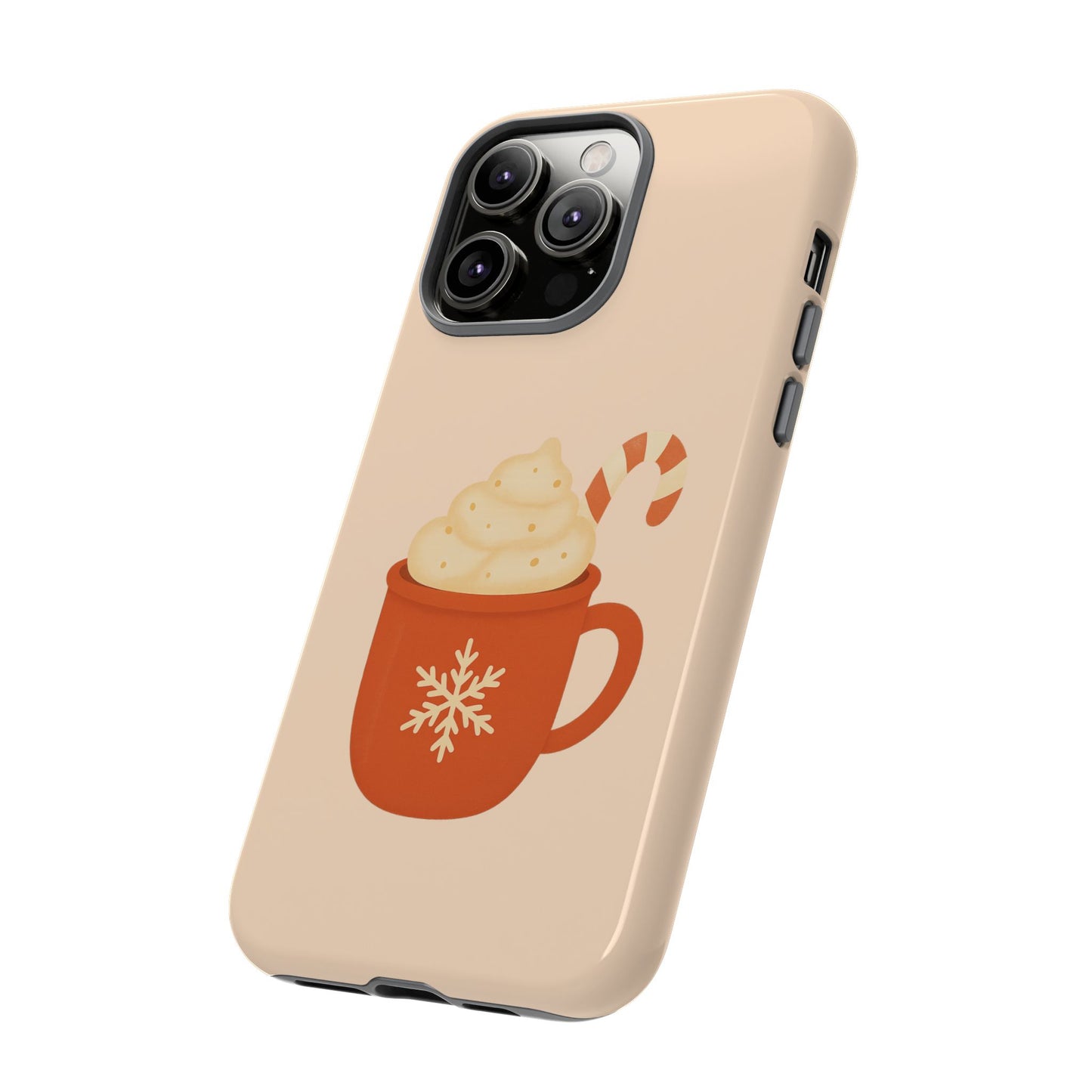 Cozy Holiday Phone Case with Hot Cocoa Design, Winter Style Cover, Cute Gift for Coffee Lovers, Seasonal Accessories, Fun Gadget Decor